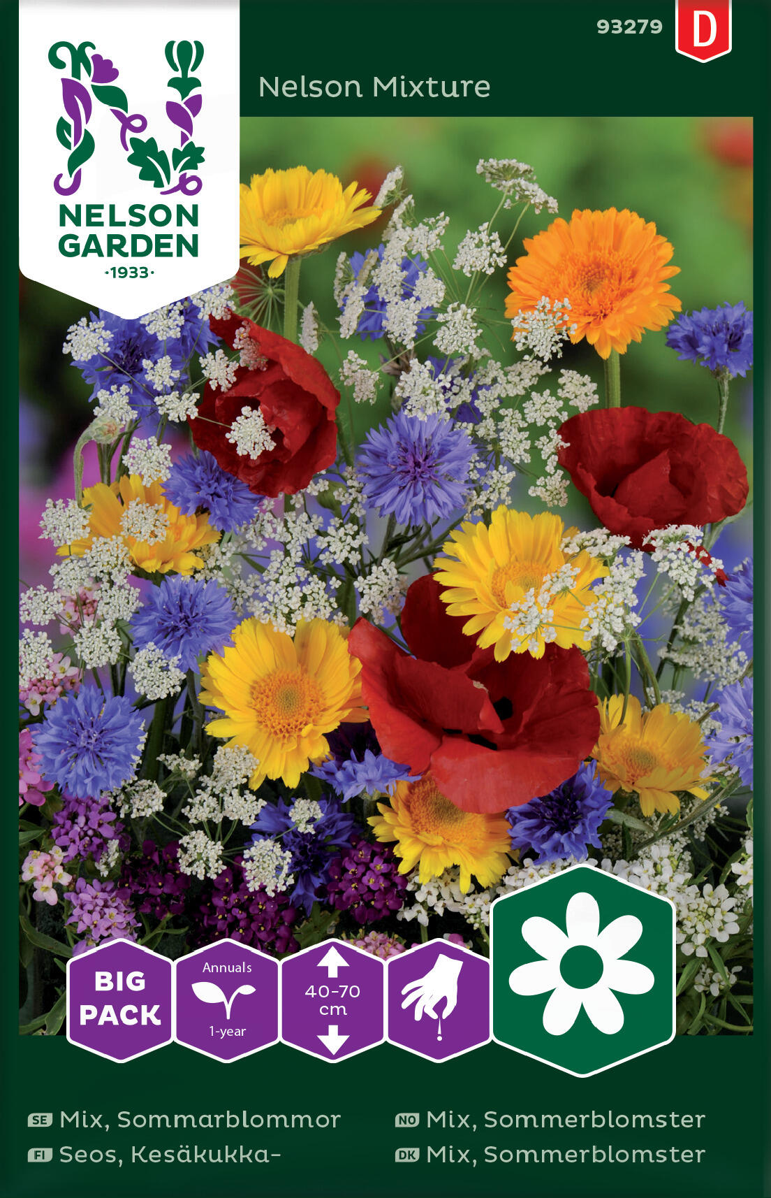 Mix, Sommarblommor Nelson Mixture - stort paket